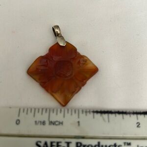 Natural Carnelian Pendant 925 Sterling Silver for jewelry Crystal